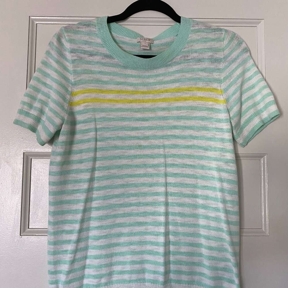 J. Crew Light Knit Short Sleeve Sweater